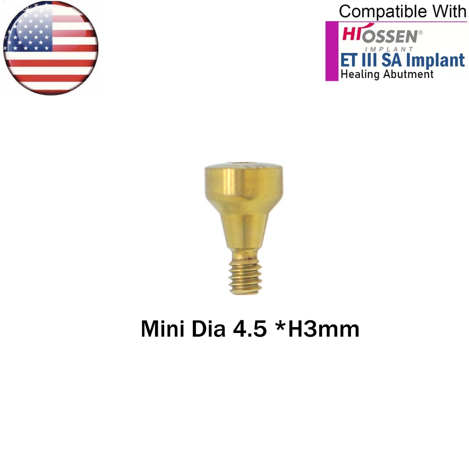 US Dental Healing Abutment Caps Mini Platform For Osstem Hiossen ET Hexagon