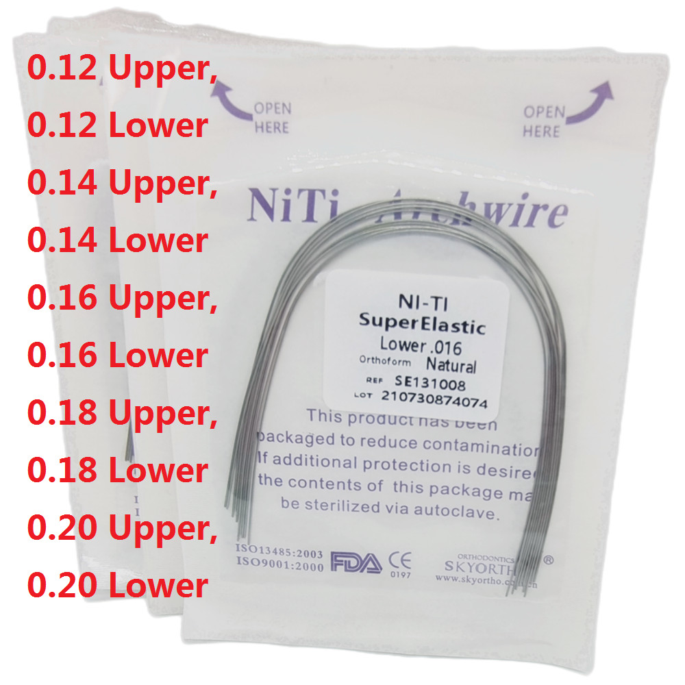 Dental Orthodontic Super Elastic Niti Round Arch Wire Ovoid/Nature Form