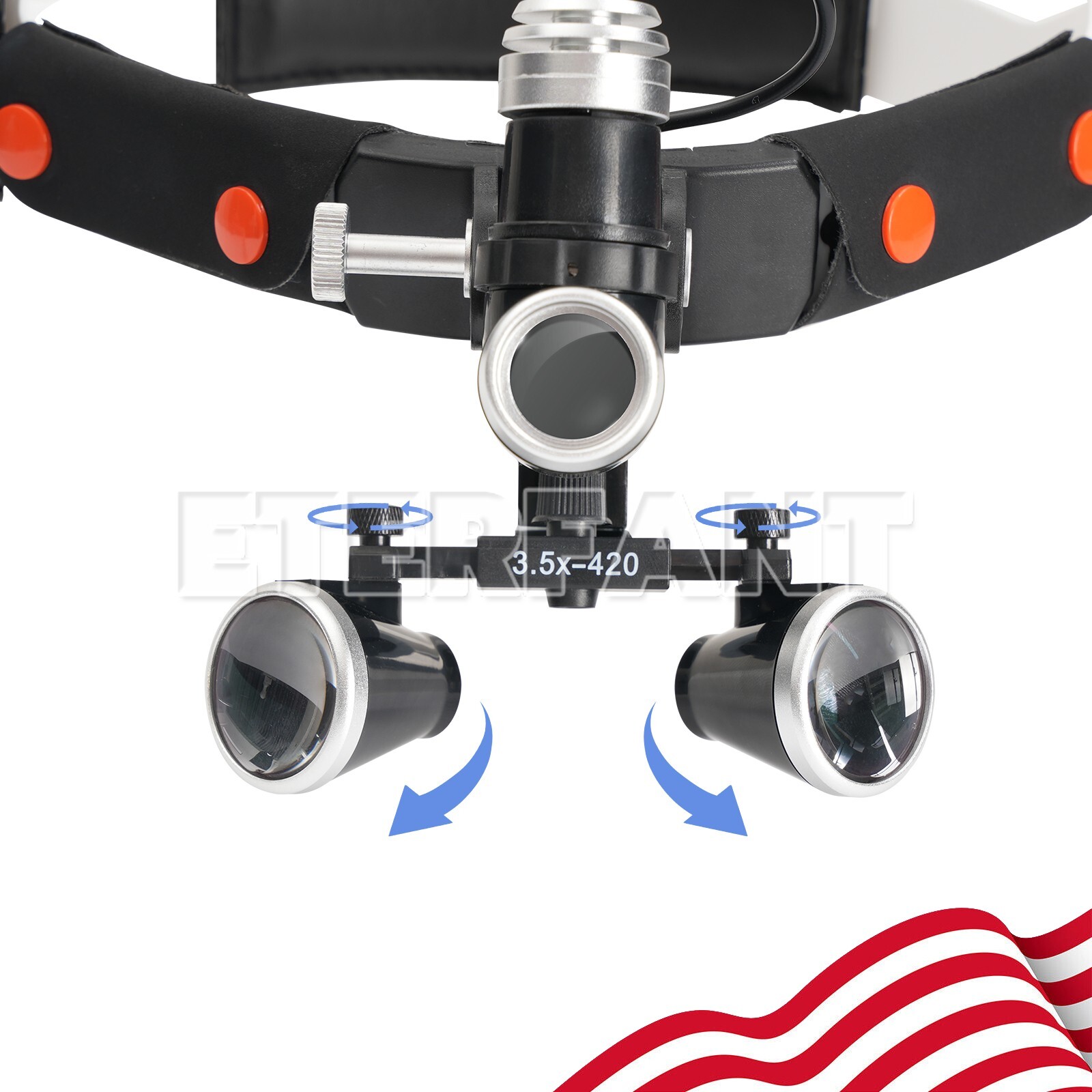 Surgical Led Headlight with 3.5X Binocular Loupes for Medical Ent and Dental