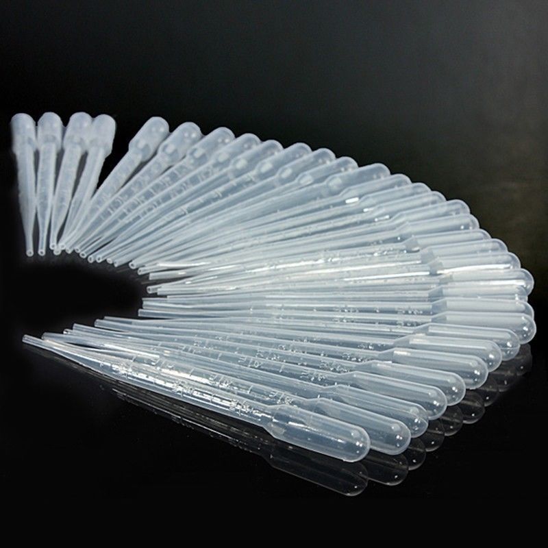10/100Pcs 1ml 2ml 3ml 5ml 10ml Plastic Disposable Transfer Pipettes Eye Dropper