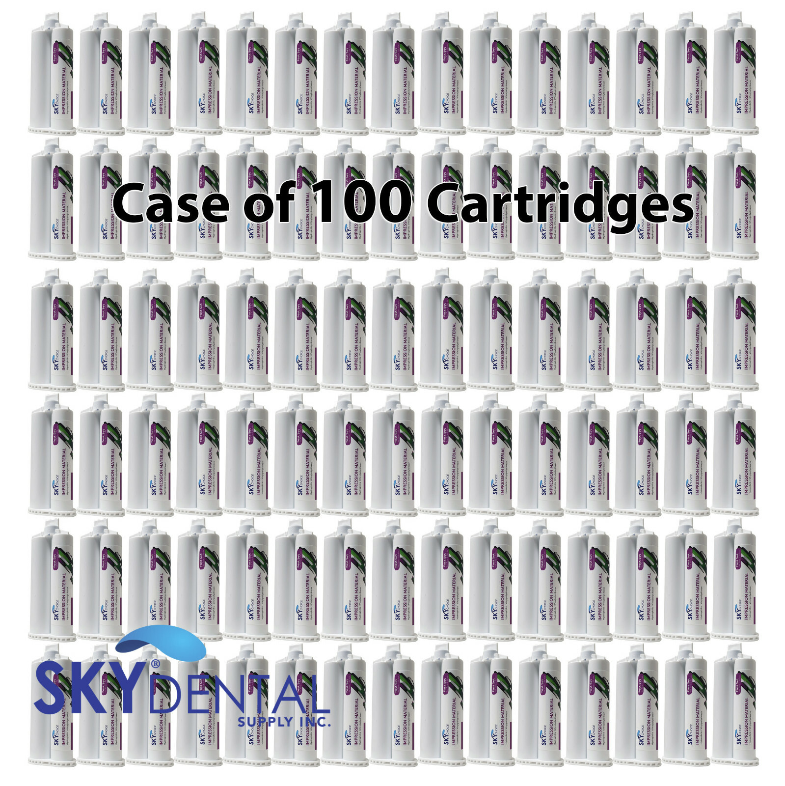100 x FAST SET Dental VPS Impression Material 50ml Cartridges MEDIUM LIGHT HEAVY