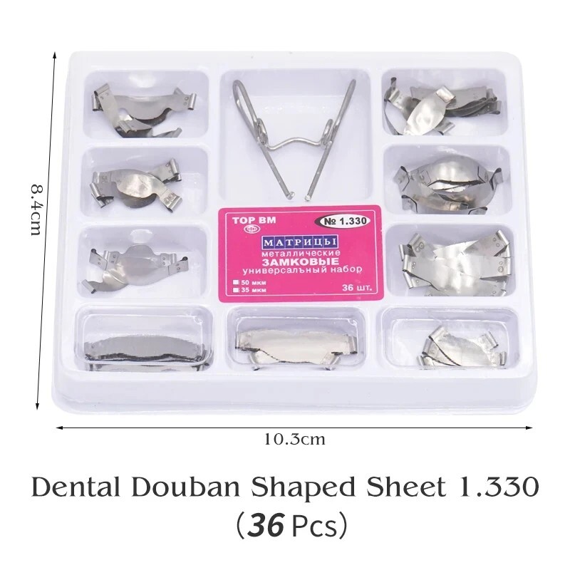 Dental Sectional Contoured Metal Bands Matrices Matrix with Springclip No.1.330