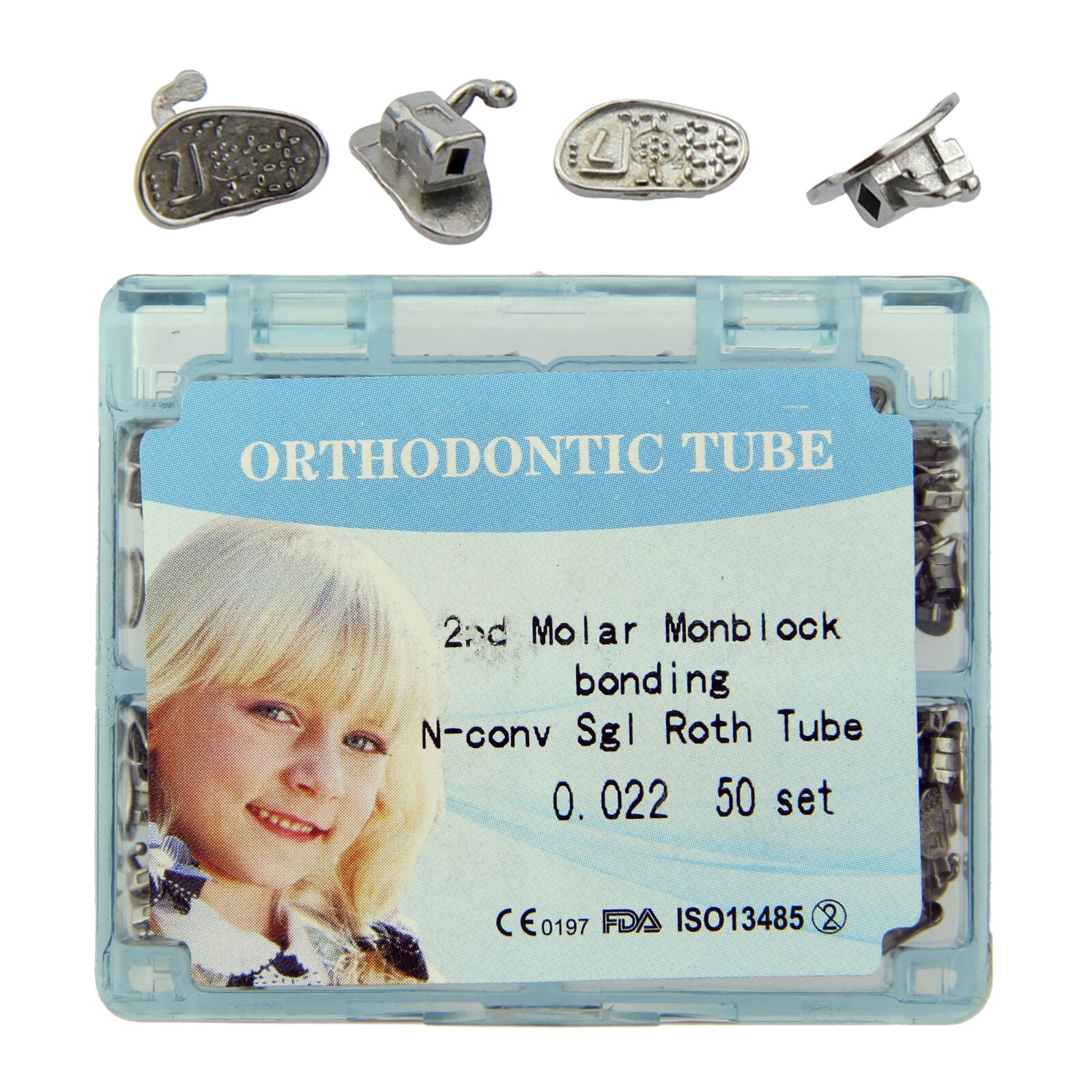 Dental Orthodontic Buccal Tubes 1st 2nd Molar Bracket Roth MBT 022 Bondable Mesh