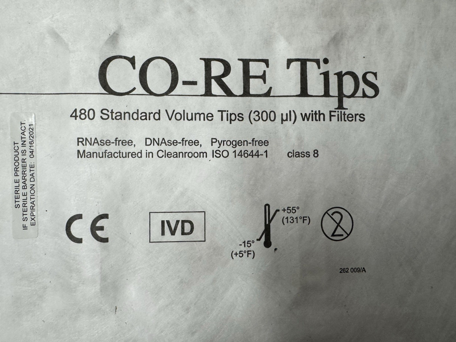Hamilton Co-RE Tips 480 Tips 300ul with Filters