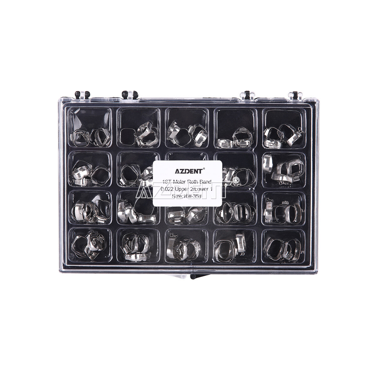 AZDENT Dental Orthodontic Bands with Buccal Tube 1st Molar Roth 022″ 16#-35#
