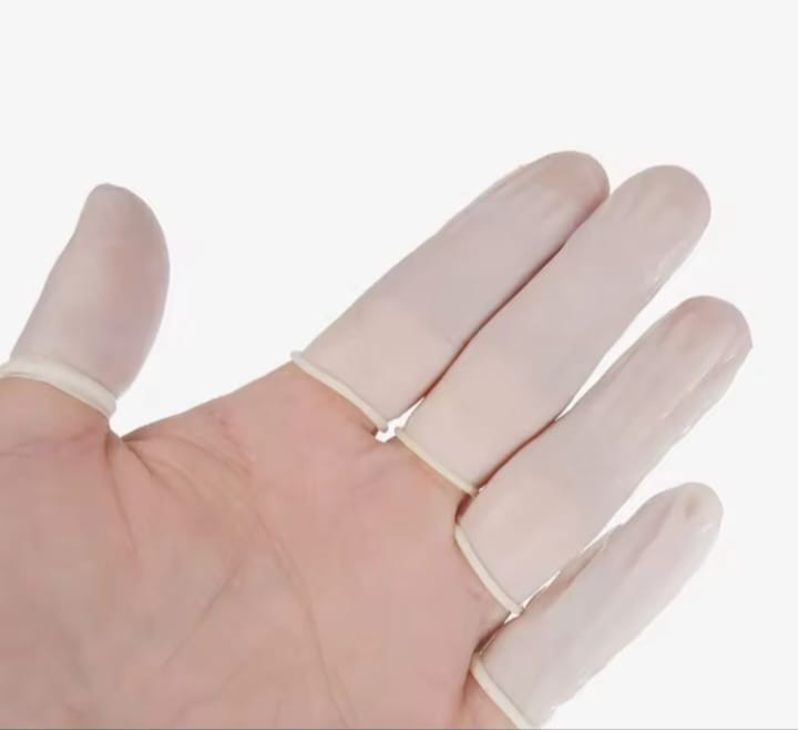100pcs Latex Finger Cots Size 10 Large – Protective Disposable Finger Gloves
