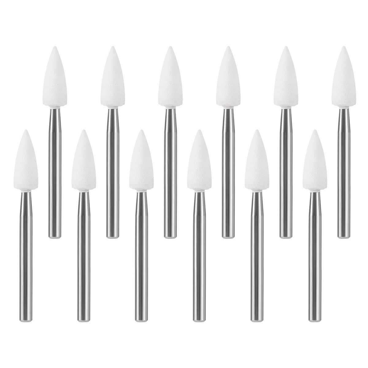 AZDENT Dental Flame White Stone Polishing FG Burs 12/pk Abrasion