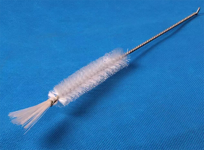 Nylon Test Tube Brush Circular Industrial Pipeline Brush Bottle Straw Brush