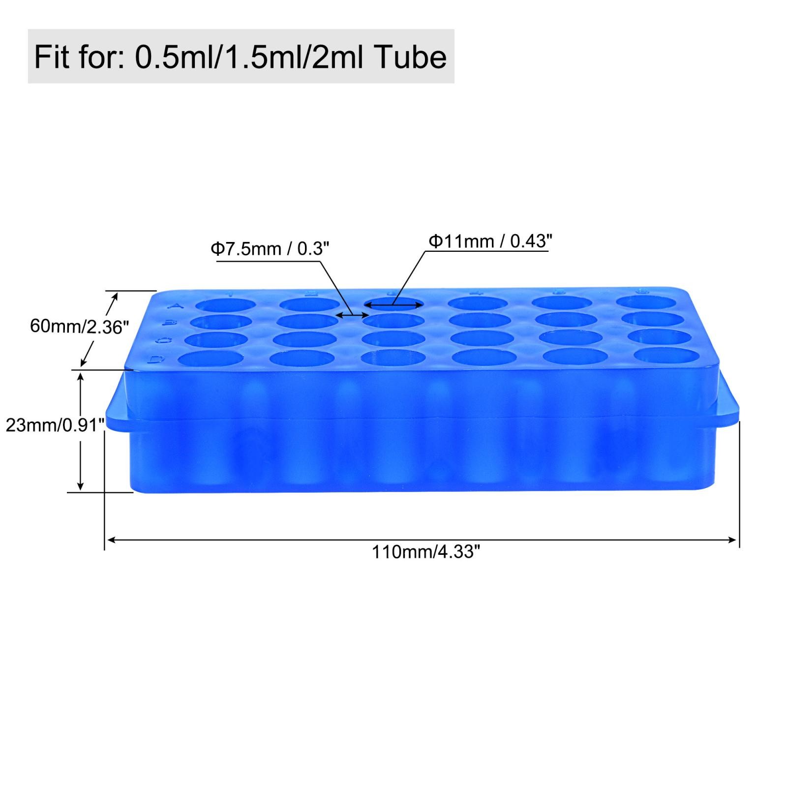 24-Well Double Panel Polypropylene Centrifuge Tube Rack 11mm/7.5mm Hole