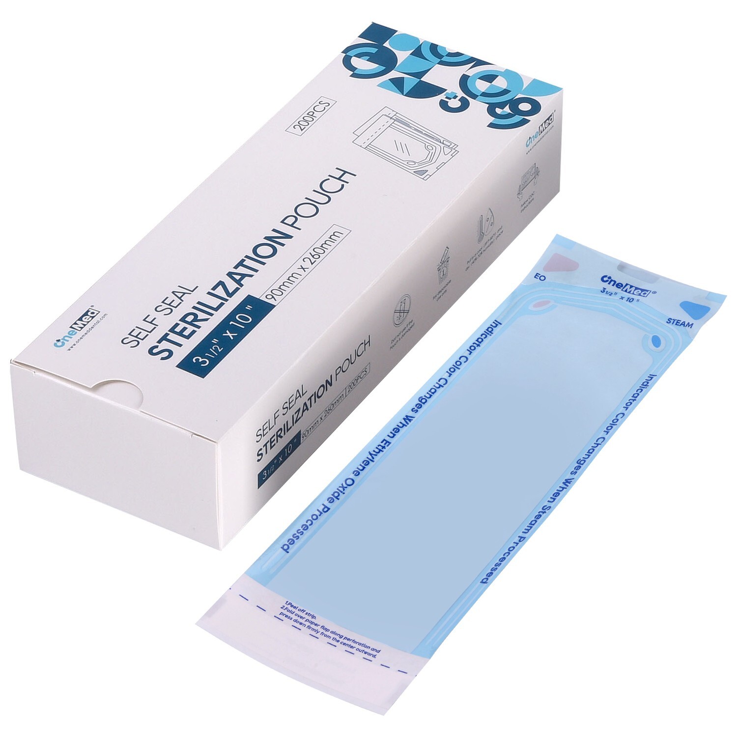4000 Self Seal Sterilization Pouches 3.5″x10″,Sterilizer Bags Dental Tattoo Nail