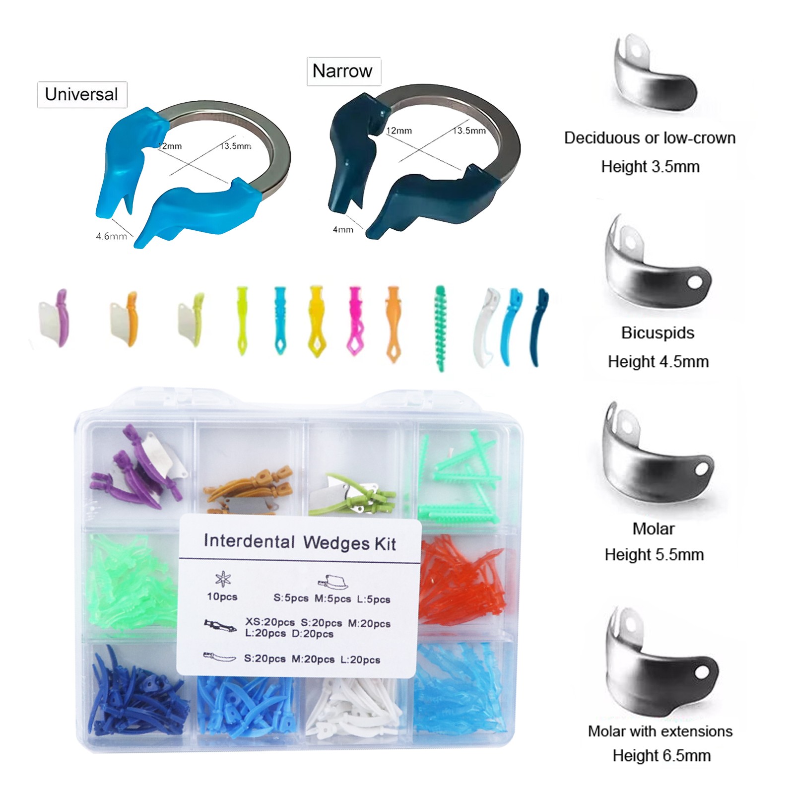 Dental Matrix Bands Ring Sectional Wedges Matrice Clamp Fit Garrison Palodent V3