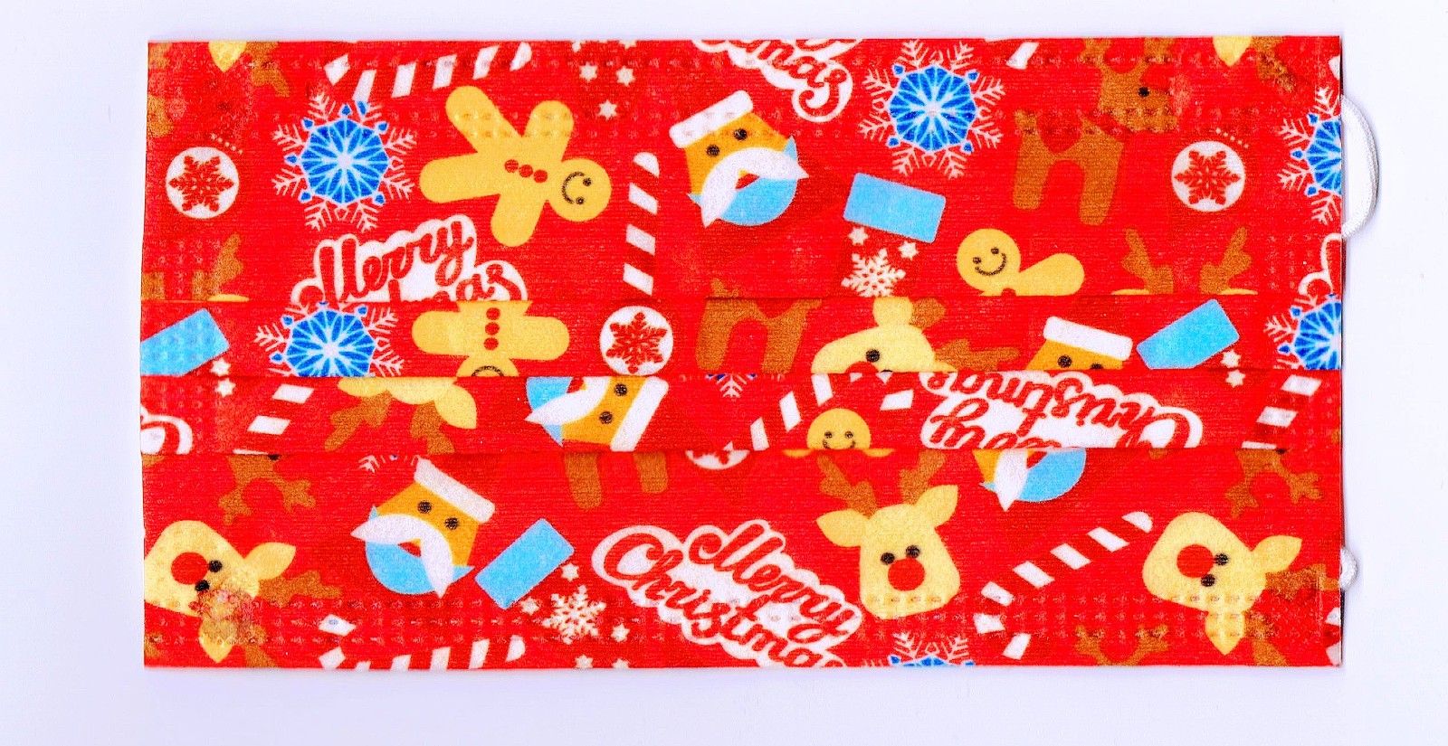 [50 Pcs] 3ply patterns Disposable Face Mask 3 Ply Earloop Christmas Mouth Cover