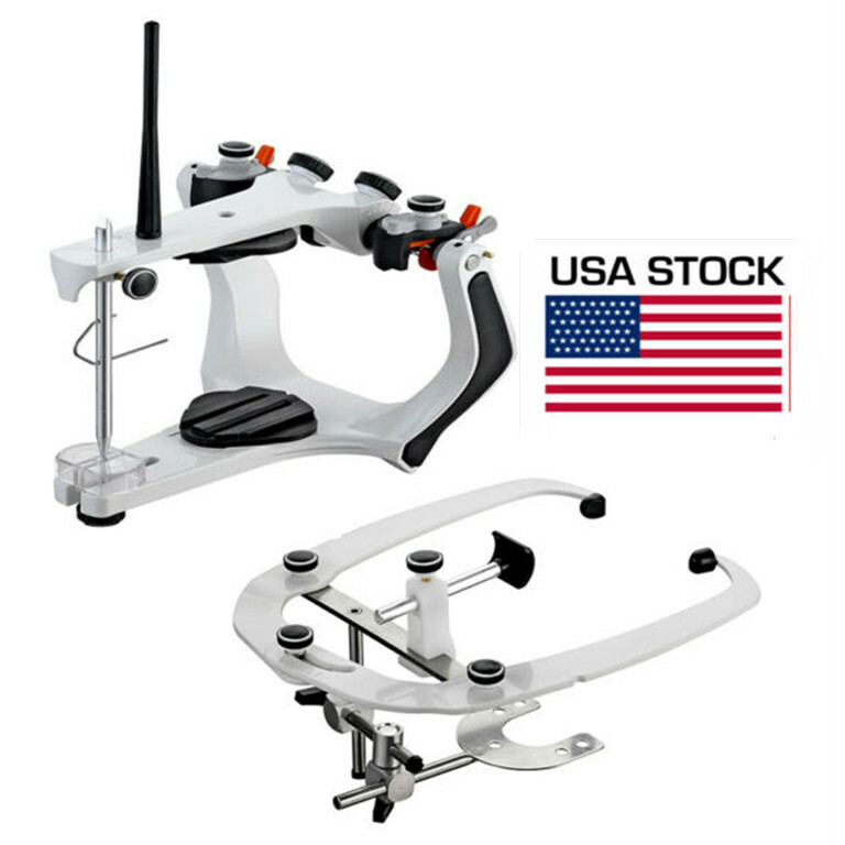 Dental Semi-Adjustable Articulator with Standard Face Bow Aluminum Box US STOCK
