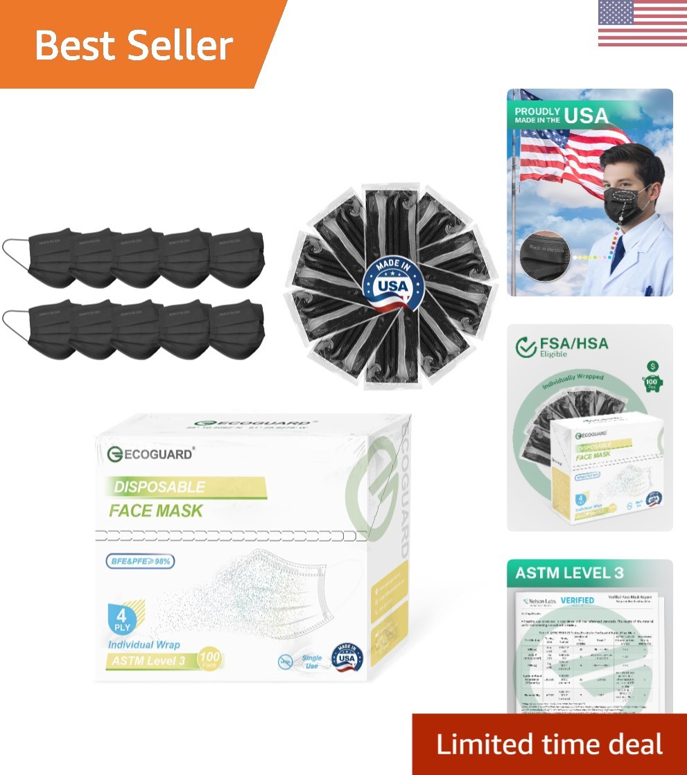 Breathable Face Masks – 4-Ply, ASTM Level 3, Perfect for Everyday Wear