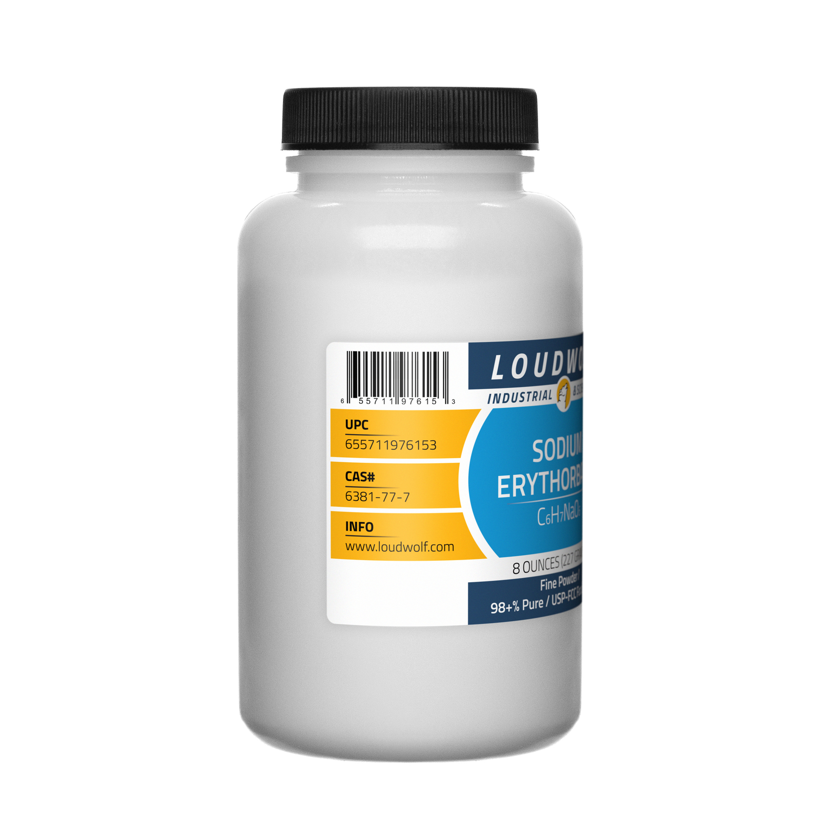 Sodium Erythorbate, 8oz, USP-FCC Food Grade, Sturdy Bottle, SHIPS SAME DAY