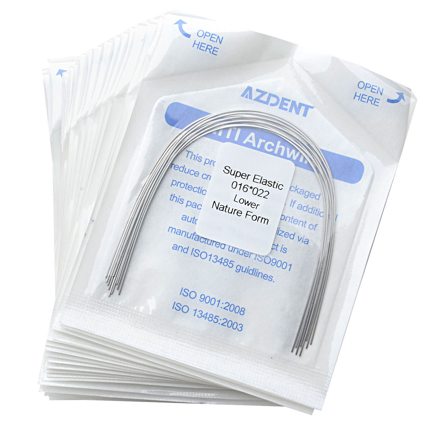 AZDENT Dental Ortho Niti Arch Wires Natural Super Elastic 16X22 Rectangular
