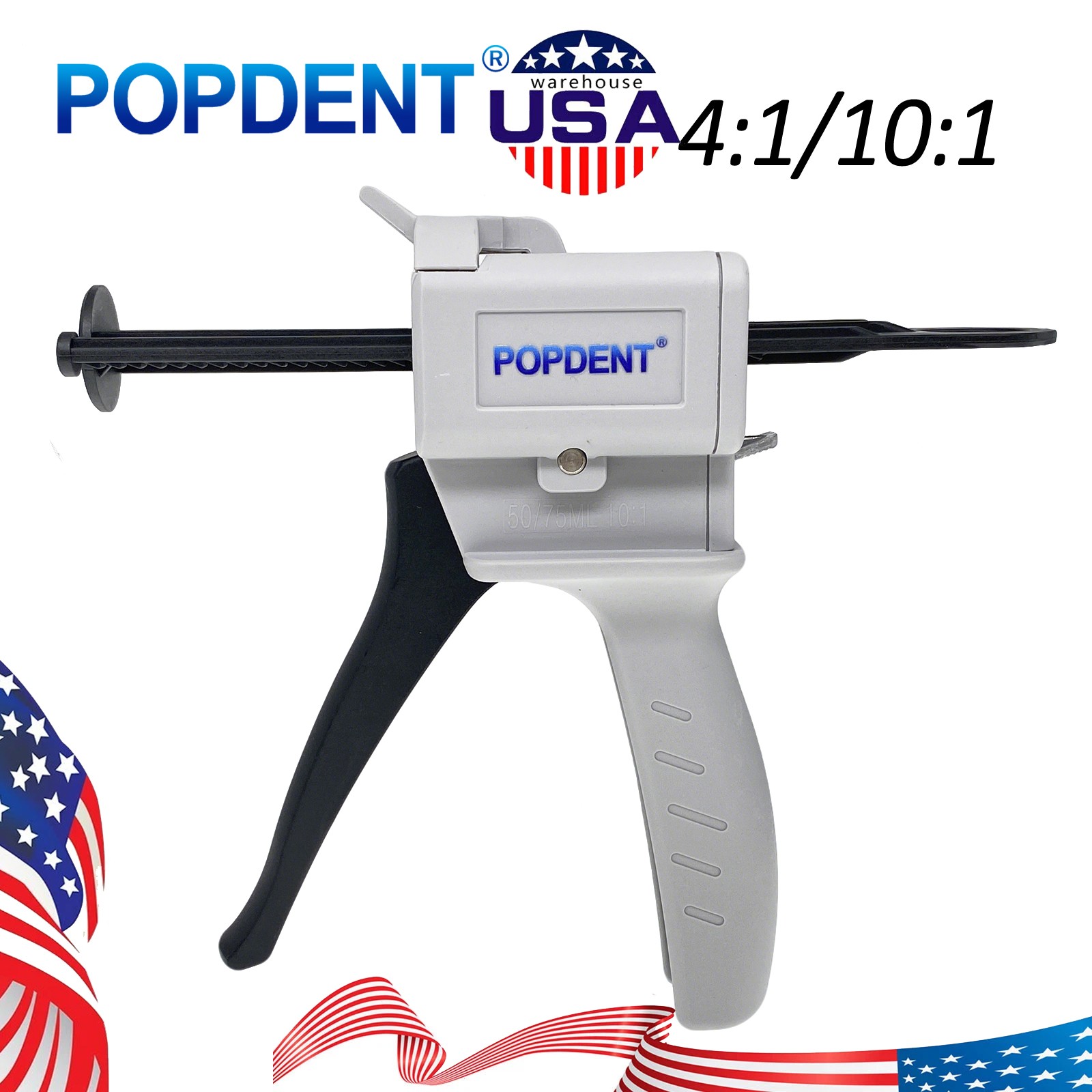 Dispensing Gun For Temporary Crown Bridge Material Cartridge Dispenser 4:1/10:1