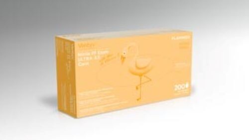 VENTYV NITRILE EXAM GLOVE ULTRA3.5(FLAMINGO), MEDIUM, 200/BX, 10 BX/CS, 10335106