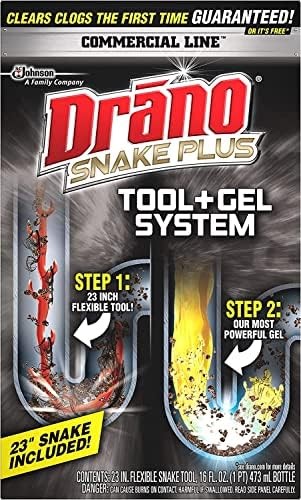 Drano Snake Plus Tool and Gel System, Drain 15.99 Fl Oz (Pack of 1), color