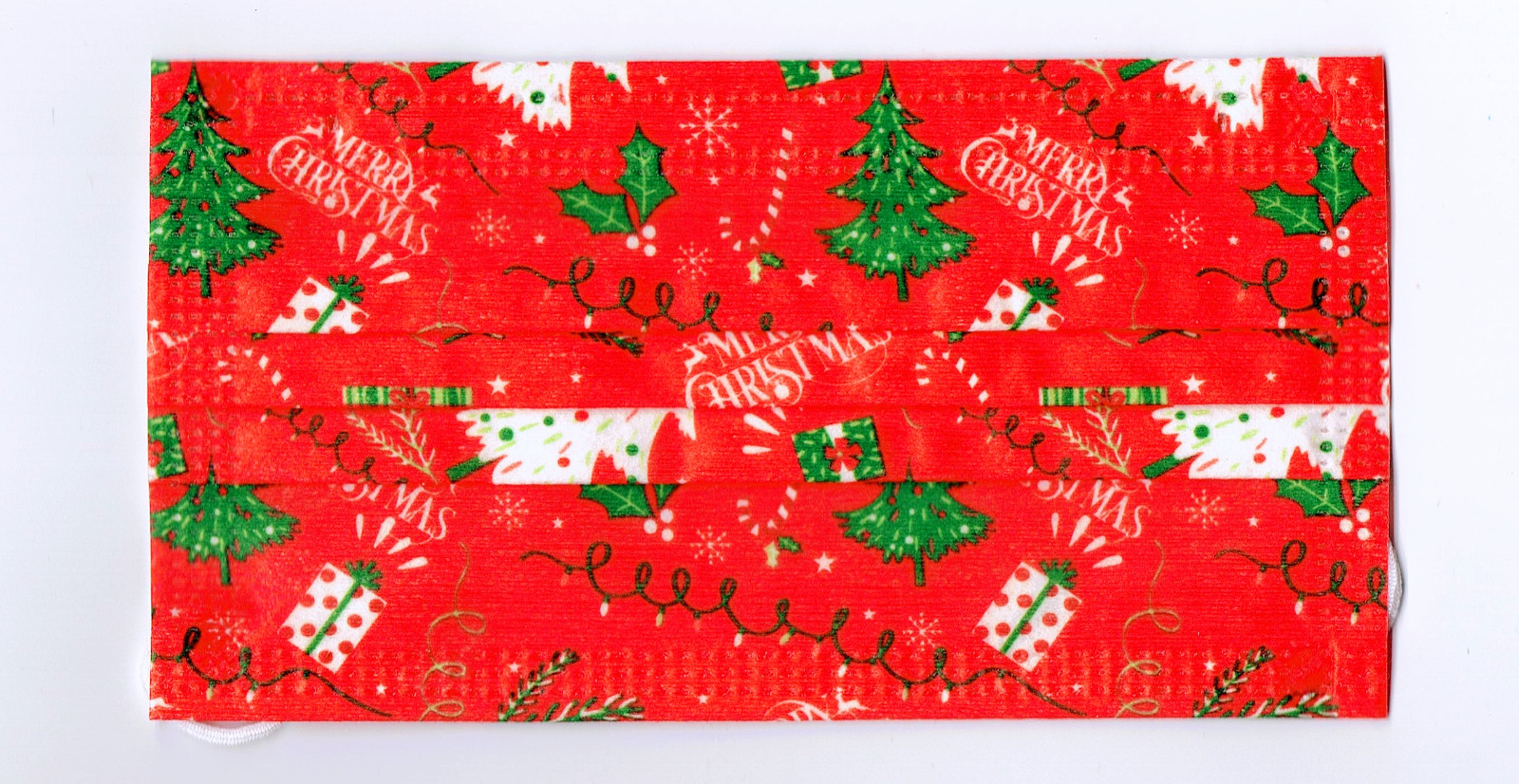 [50 Pcs] 3ply patterns Disposable Face Mask 3 Ply Earloop Christmas Mouth Cover