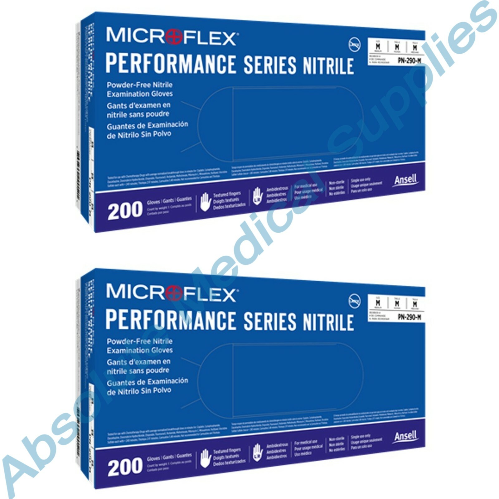 *400-Gloves* MicroFlex Performance Series PF Exam Nitrile Medium PN-290-M