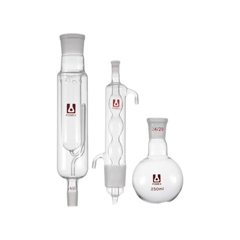 250ml Glass Extraction Kit: Soxhlet Determination Fat Chemistry Lab Glassware