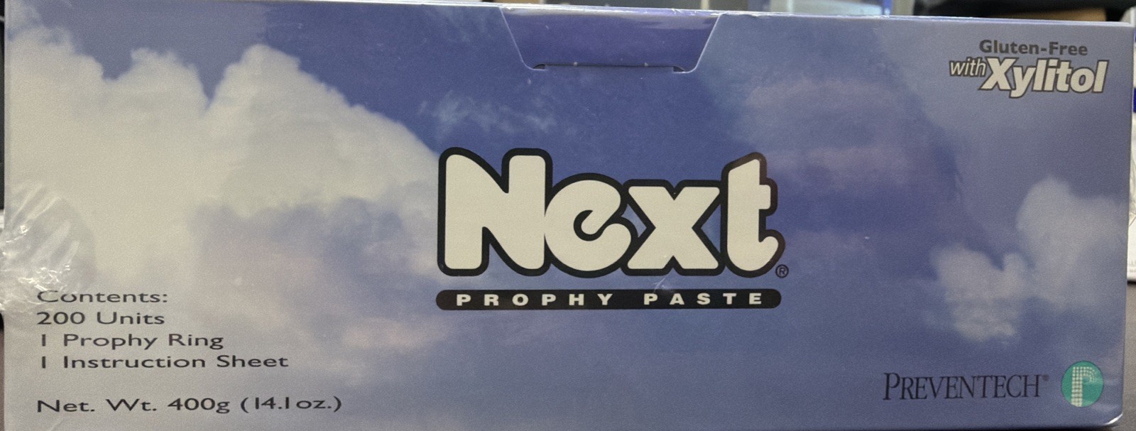 Next 200 Cups Dental Prophy Paste w/ Fluoride Medium Orange Vanilla Grit Adult