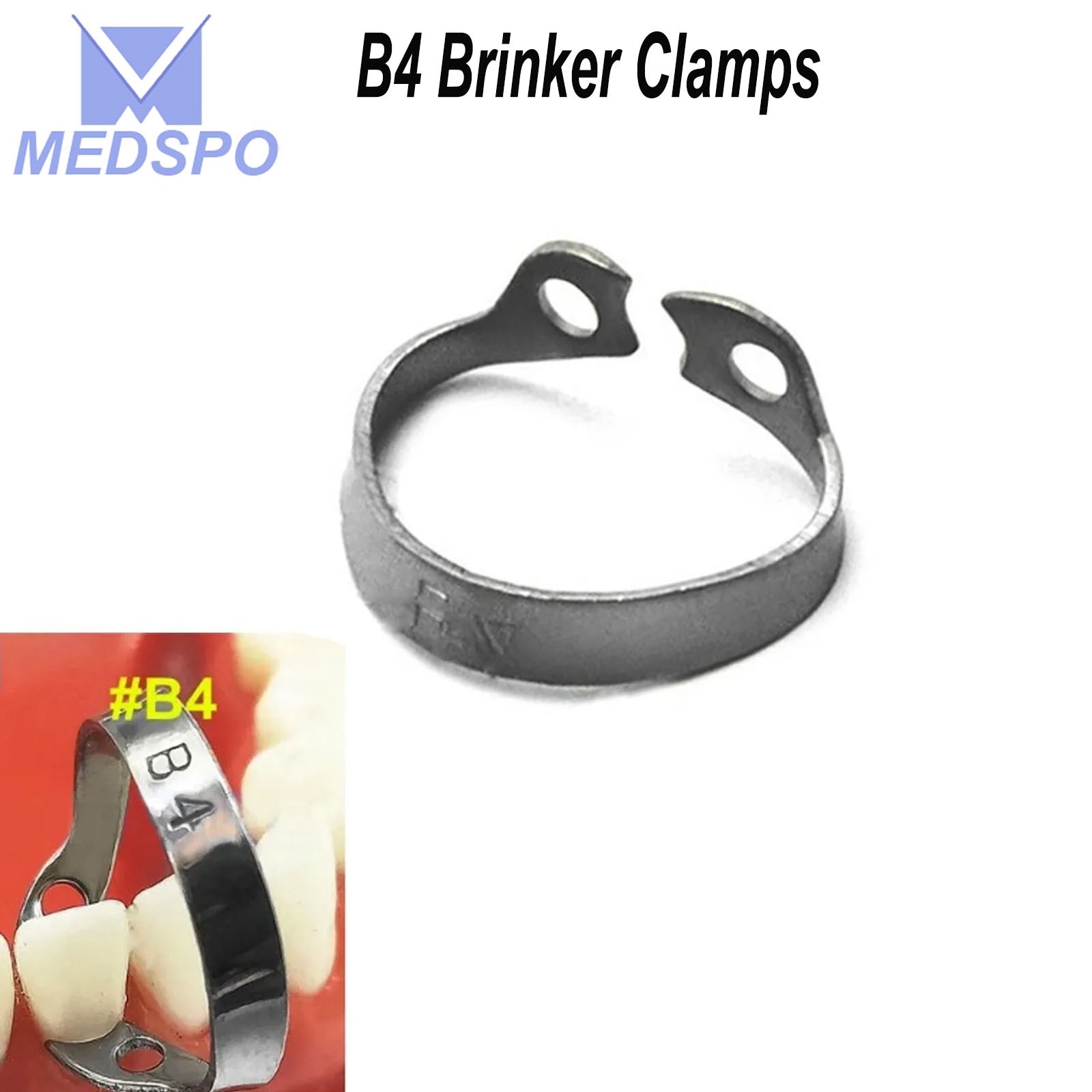 Rubber Dam Clamps Universal Brinker Molar Premolar Bicuspids Tissue Retractor CE