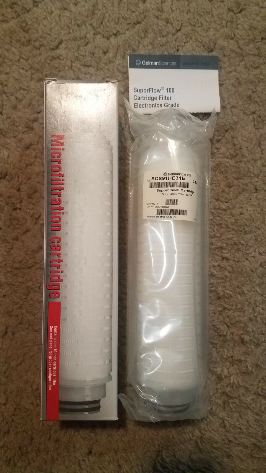 Pall Gelman Sciences SCS92HE31E Suporflow 100 Cartridge 10 inch -222/Fin EPR