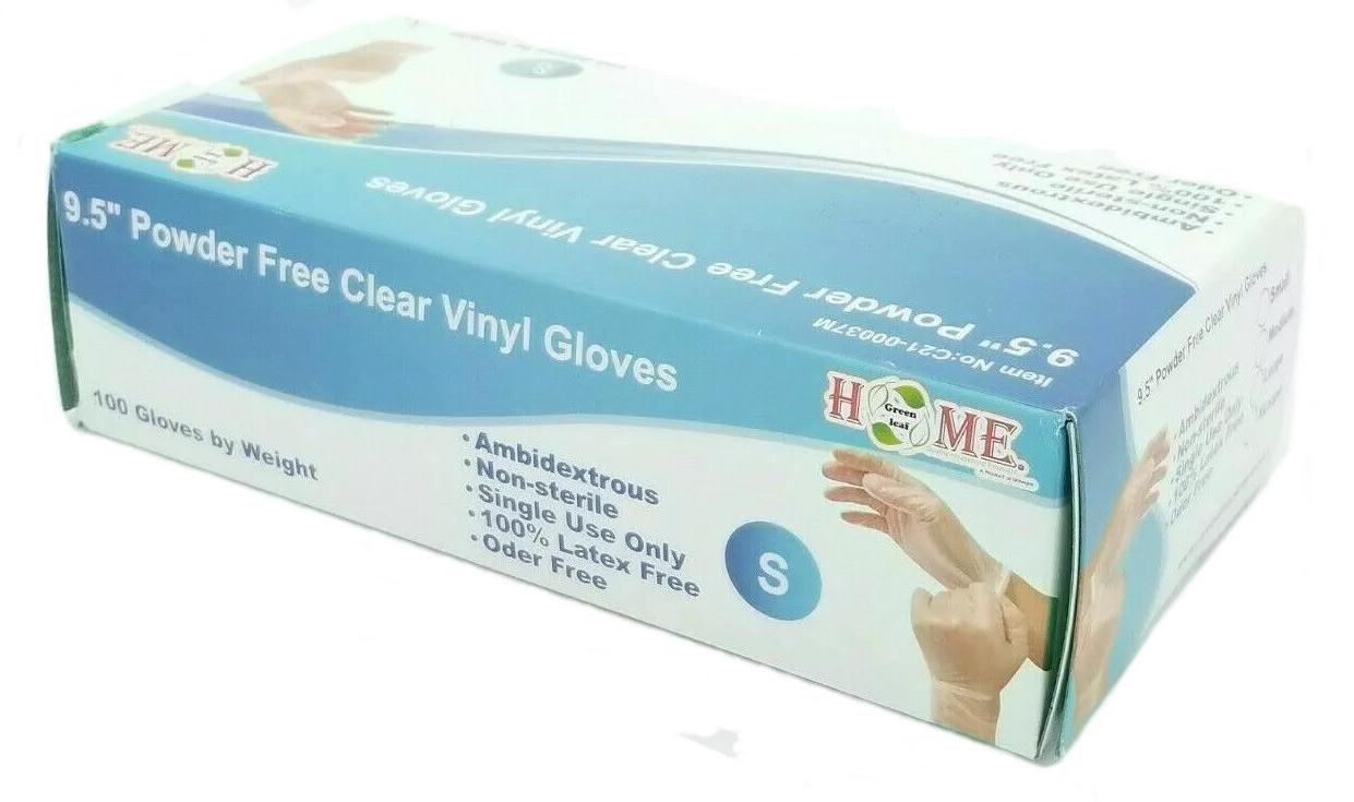 Clear Small Nitrile Gloves Powder Free Latex Free Ambidextrous 2 Boxes 100 ct
