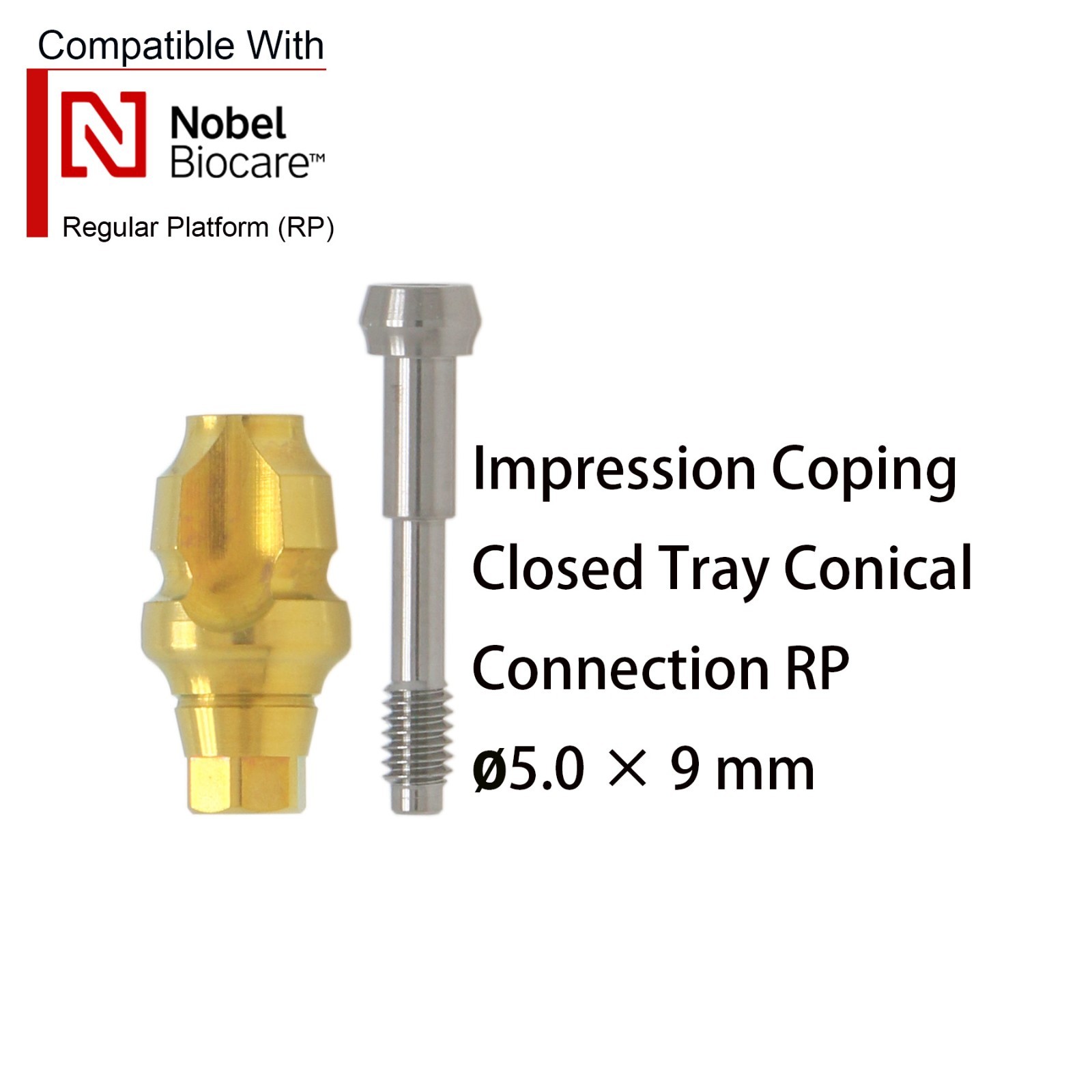 US Dental For Nobel Biocare Active NP/RP Impression Transfer Coping Closed Tray