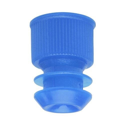 Test Tube Cap, Flange Type, 12mm, Blue, Karter Scientific 207U2 (Pack 1000)