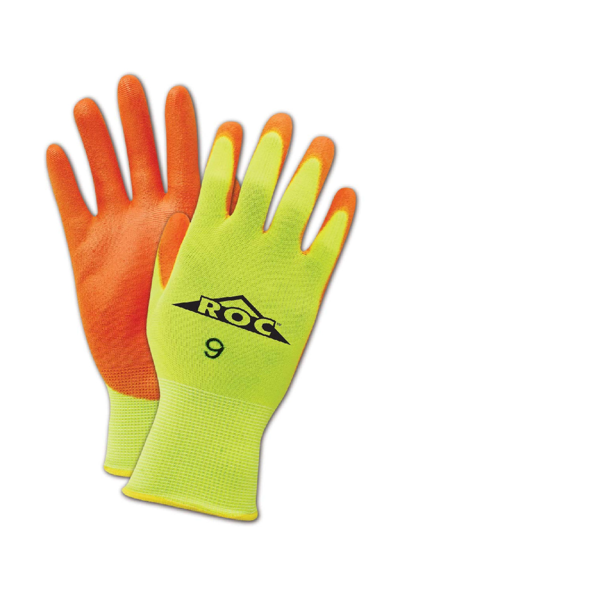 Magid Roc Polyurethane Palm Coated Dry Grip Hi-Vis Work Gloves 108 Pairs Hv144