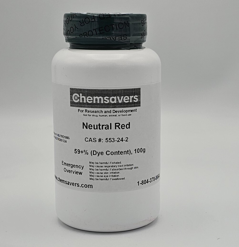 Neutral Red, 59+% (Dye Content), Certified, 100g