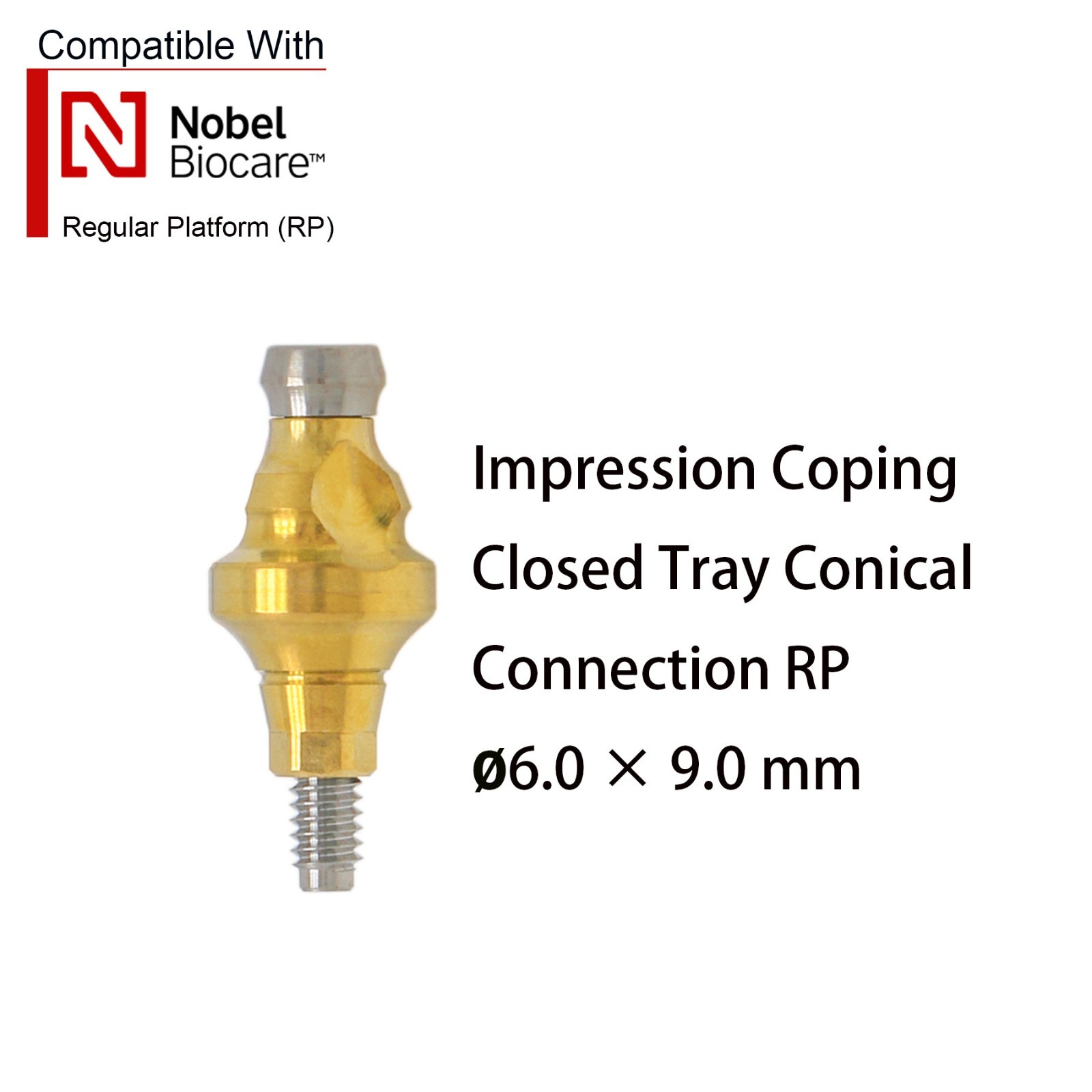 US Dental For Nobel Biocare Active NP/RP Impression Transfer Coping Closed Tray