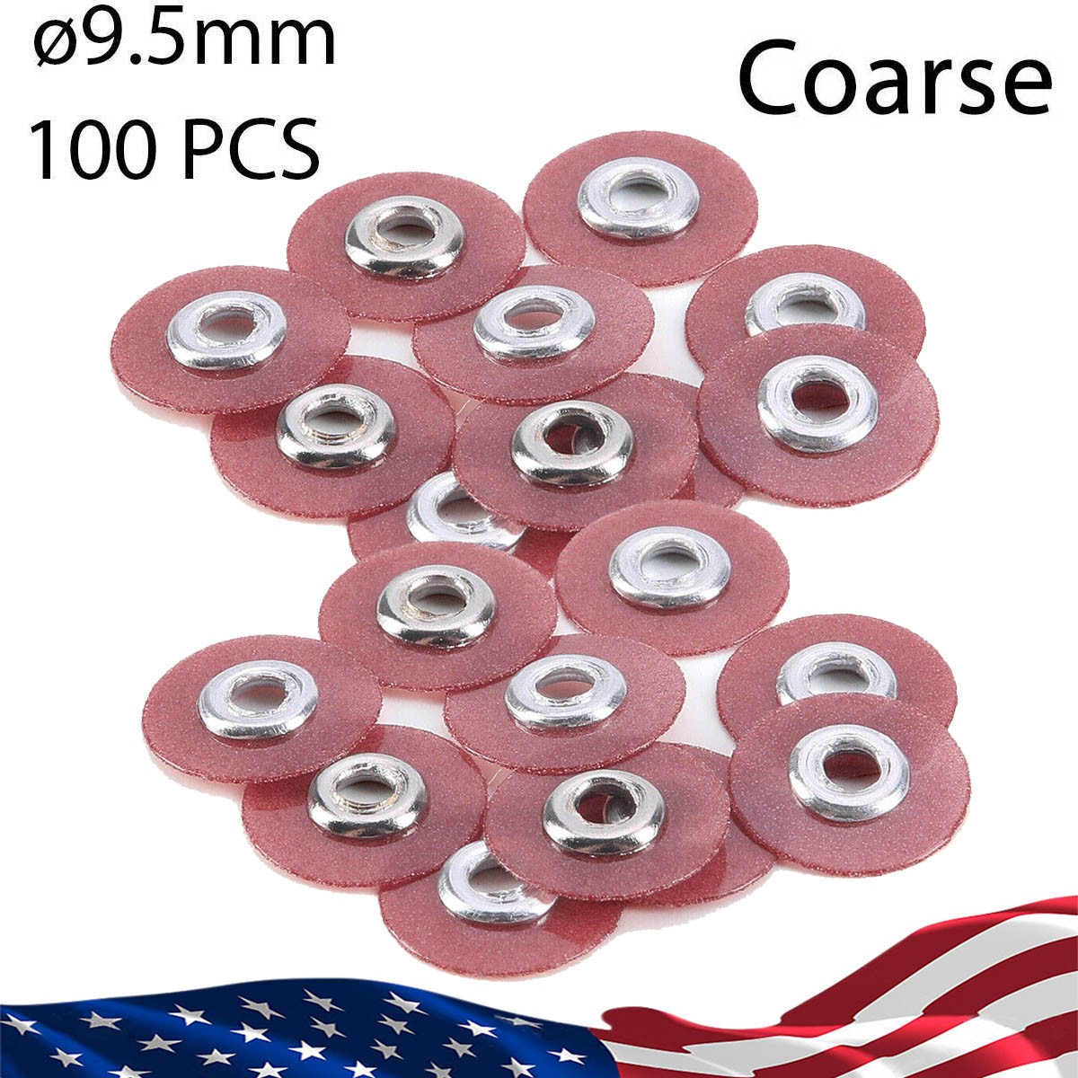 100pcs Dental Sof-Lex Extra Thin discs Finishing Polishing Discs 9.5mm Coarse