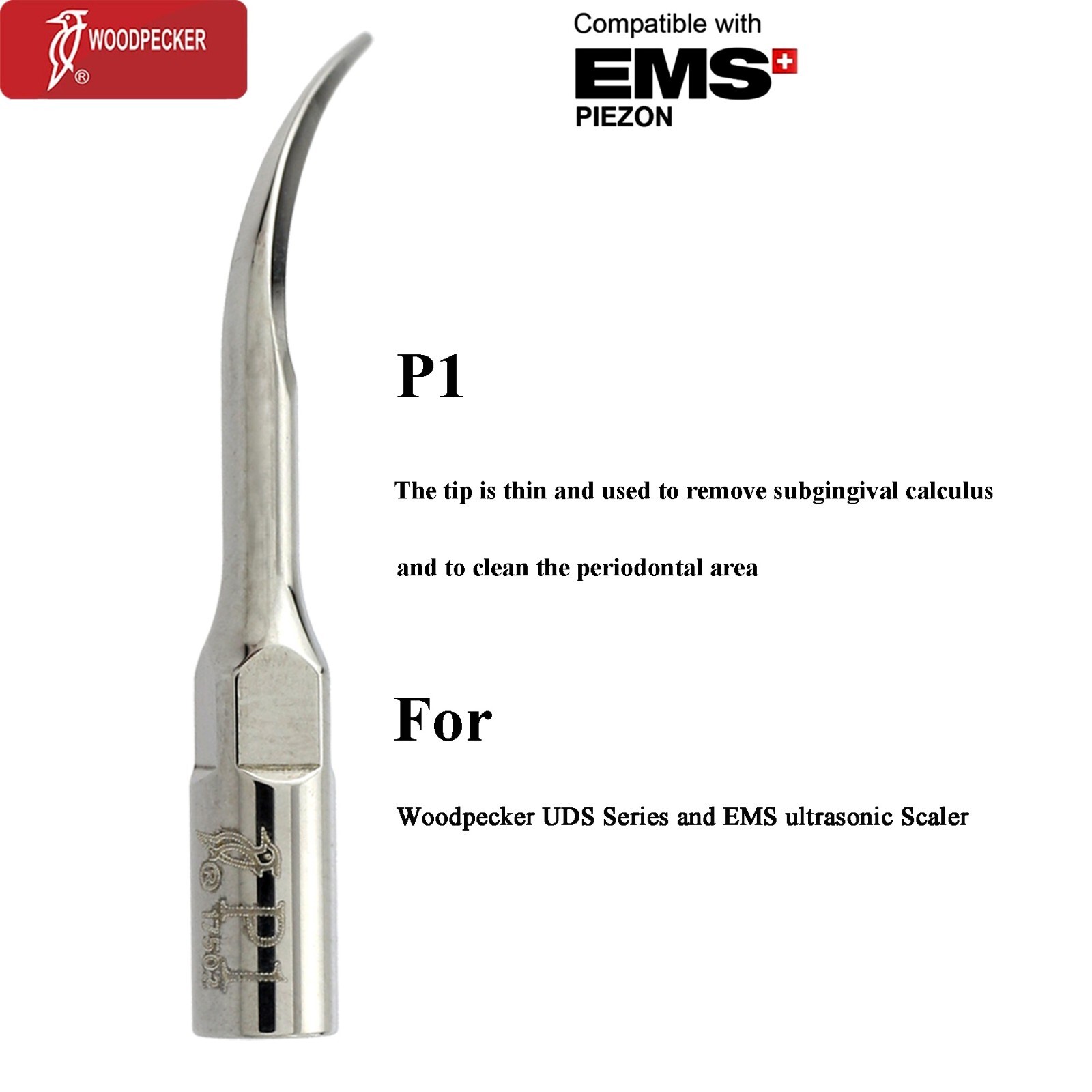 Woodpecker Dental Ultrasonic Piezo Scaler Tip Endo Perio DTE SATELEC EMS G1 P1 E