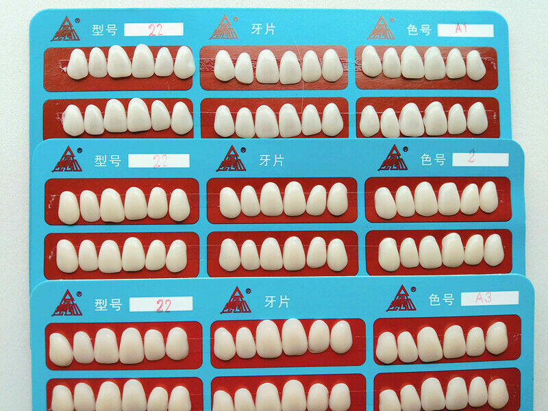 96pcs/Set Dental Veneers Teeth Whitening Temporary Crowns Resin A1/A2/A3 Upper
