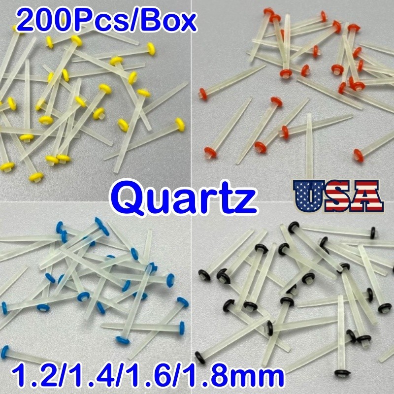 200x Dental Quartz Fiber Post Teeth Restorative Screw Straight Endo Posts 1.2mm