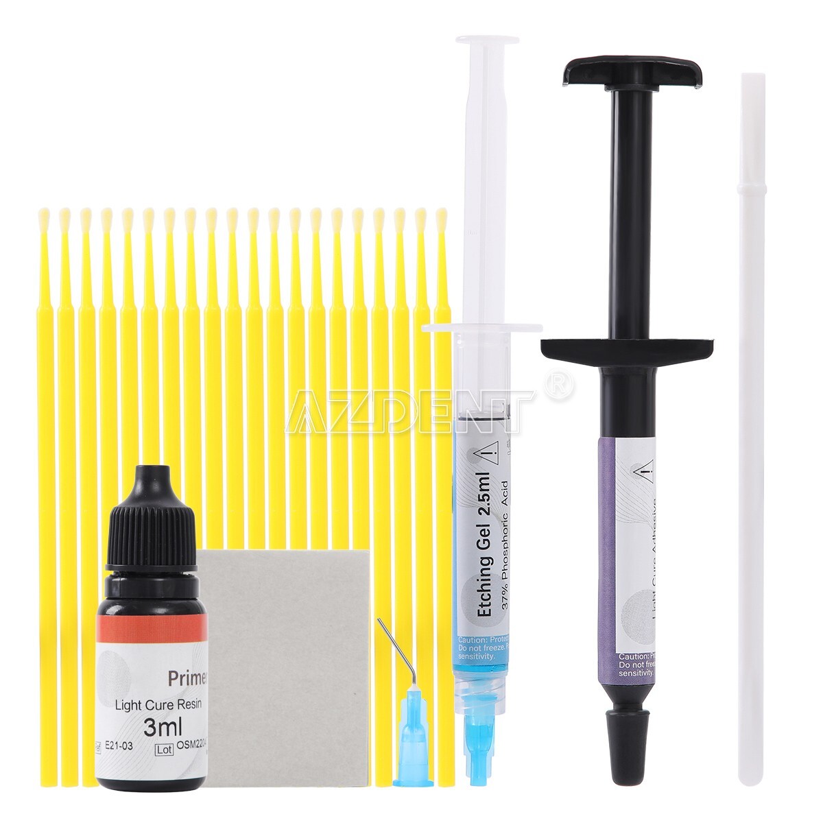 Dental Light Cure Resin Dentin Enamel / Visible Adhesive/ 37% Acid Etching Gel