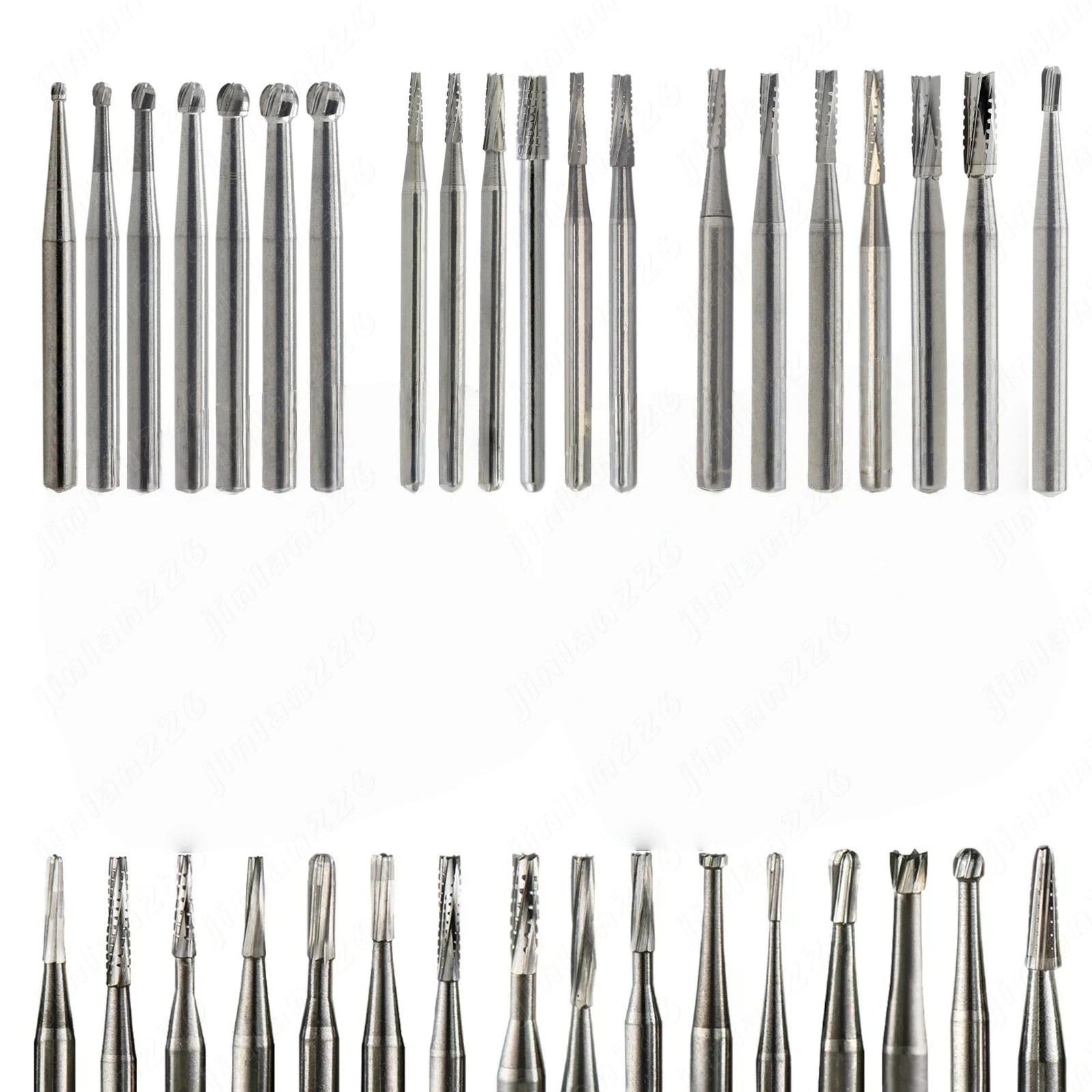 Dental Carbide Burs FG 19mm / FG SURG 25mm Long Shank Surgical High Speed