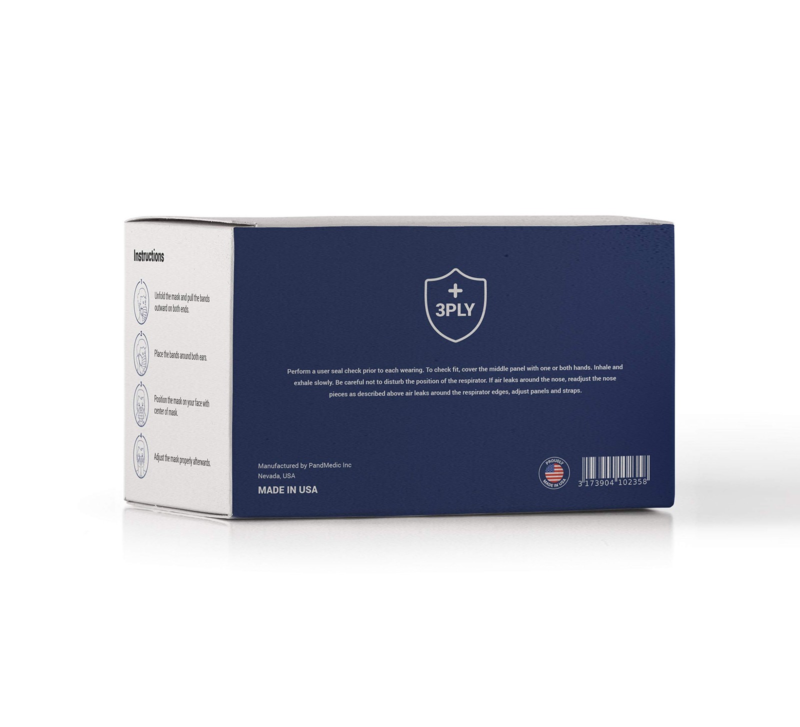 Disposable Face Mask Made in USA | Premium Medical American 3 Ply Safety Face…