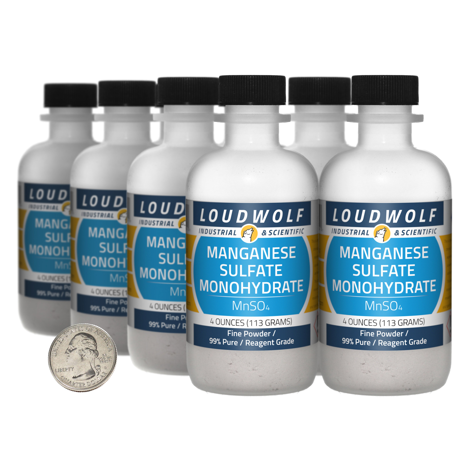 Manganese Sulfate / 2 Pounds / 8 Bottles / 99% Pure Reagent Grade / Fine Powder