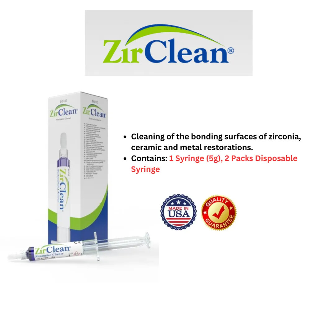 Bisco ZirClean Zirconia Cleaning Agent Cleaning Bonding Surfaces 5g – Free Ship