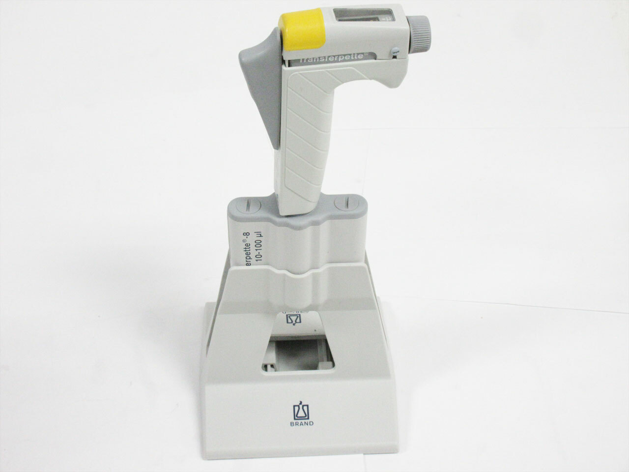 BRANDTECH TRANSFERPETTE 8 CHANNEL 10 – 100 uL ADJUSTABLE PIPETTE PIPET & STAND