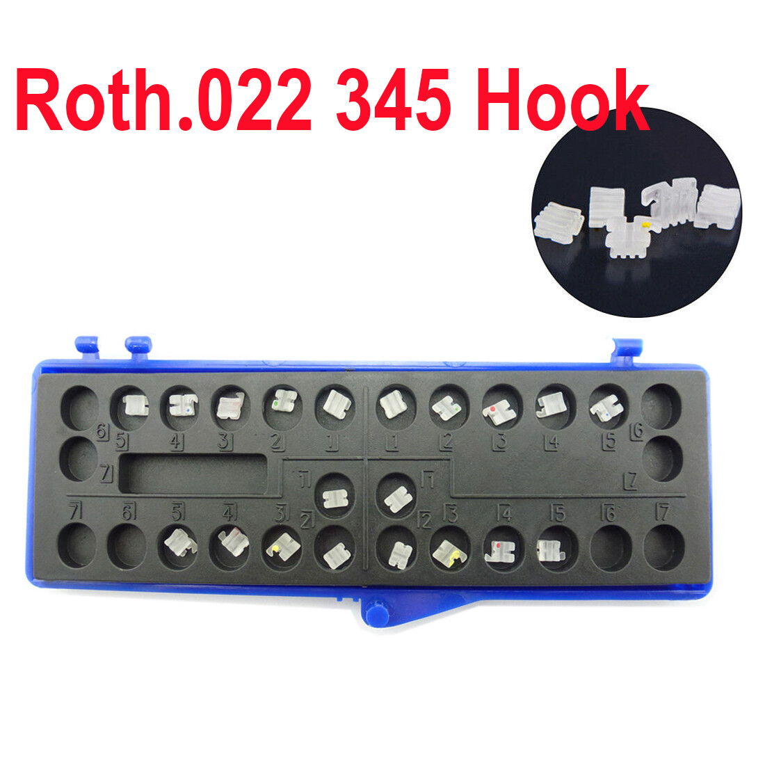1/10Pack Orthodontic Dental Ceramic Brackets 022 345W/H MINI clear Brace ROTH/MB