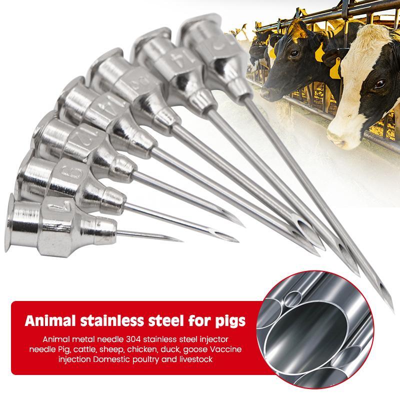 10 Pcs Reusable Veterinary Needle Animal/Pet/Livestock Multiple sizes available