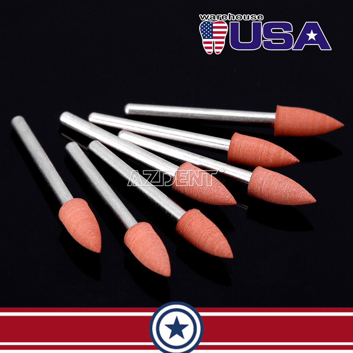 12/Bx Dental 0413 Brownie Polishers Friction Grip FG Mini Points US