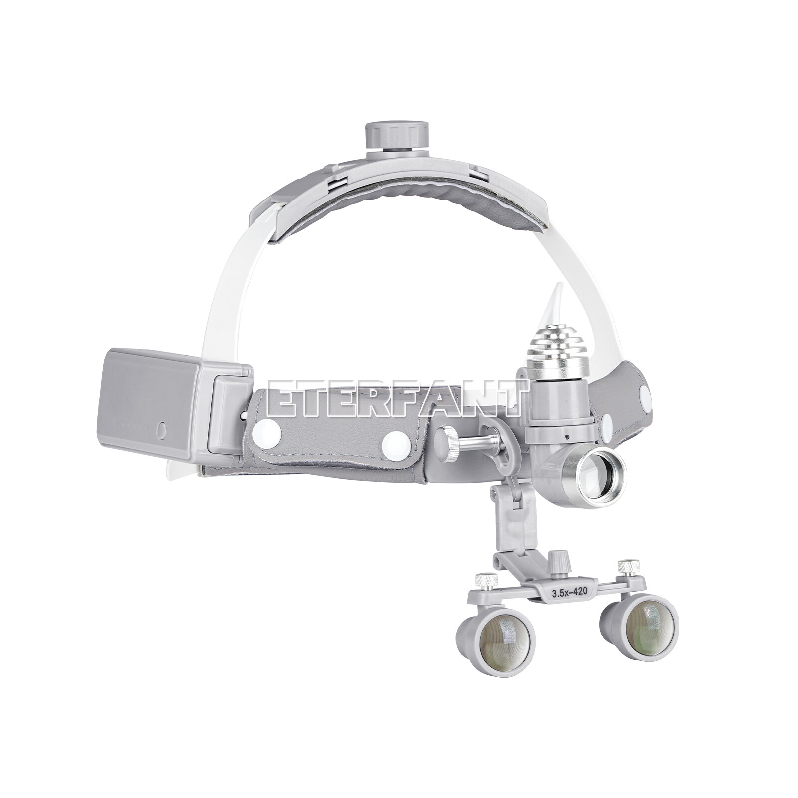 3.5X-R Dental Surgical Headband Binocular Loupes & LED Head Light 10W Headlight