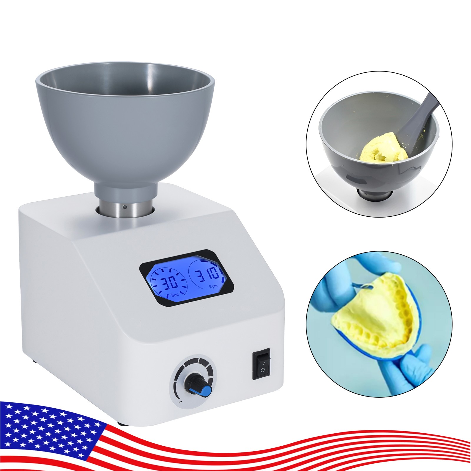 DENTAL LAB IMPRESSION MATERIAL ALGINATE MIXER 110V USA SHIPPING